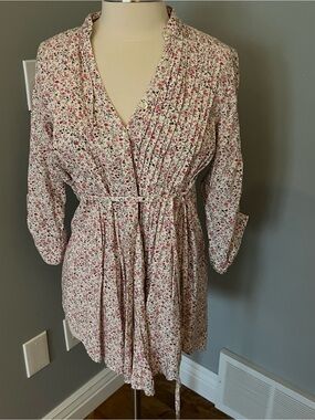 Fire Los Angeles Pink Floral and Cream Top